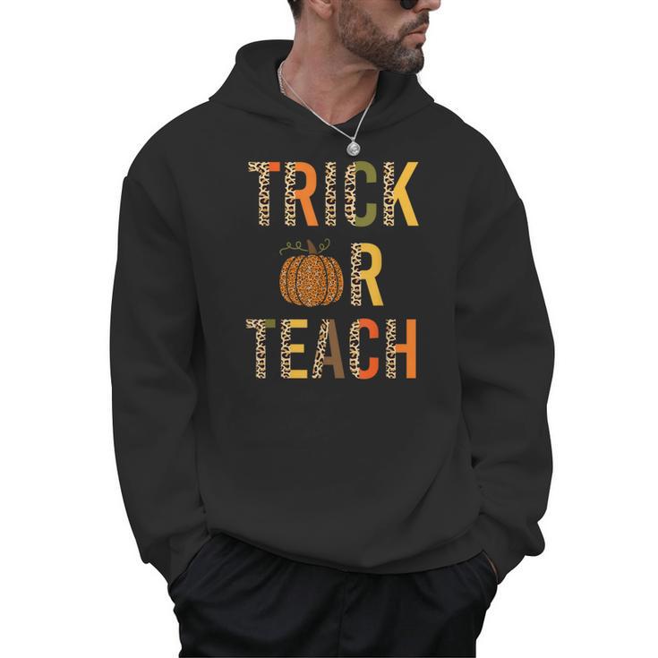 Leopard Trick Or Teach Halloween Teacher Costume Women Men Hoodie