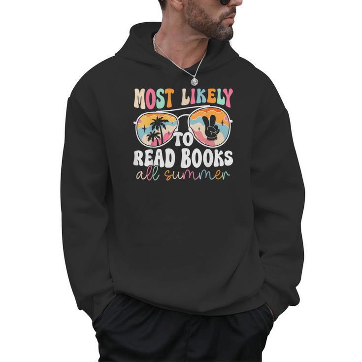 Most Likely To Read Books All Summer Teacher Student Men Hoodie