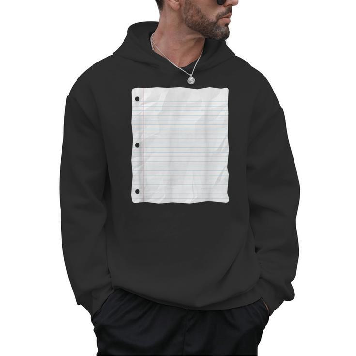 Lined Paper Notebook Halloween Costume For Students Teachers For Men Women Kids Men Hoodie