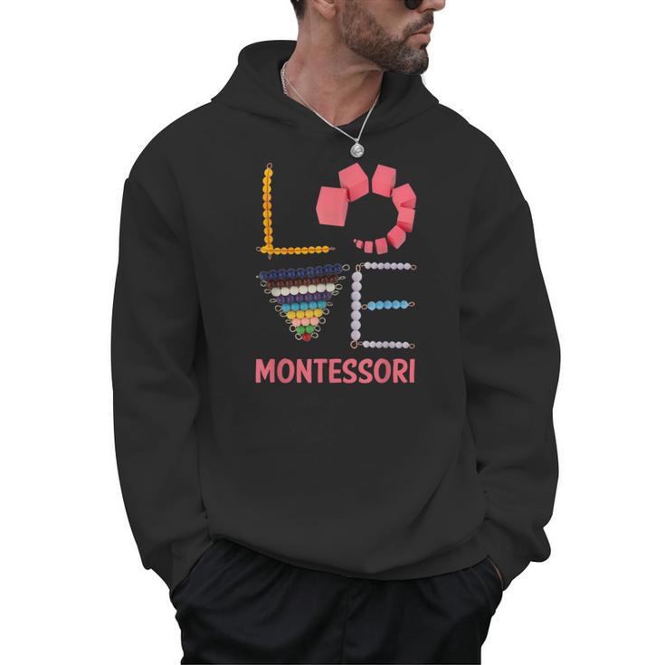 Love Montessori Education Math Teacher Men Hoodie