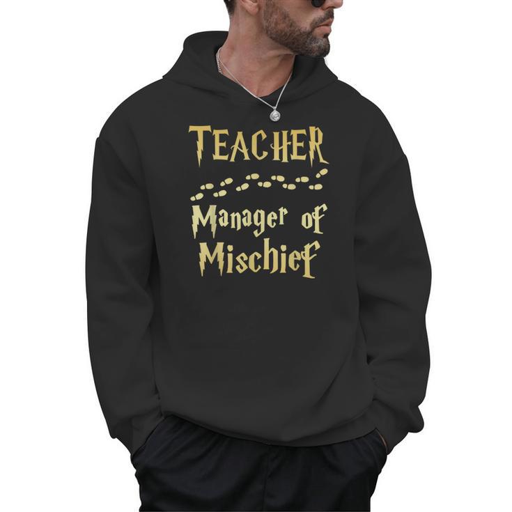 Magical Teacher Manager Of Mischief Birthday Family Party Men Hoodie