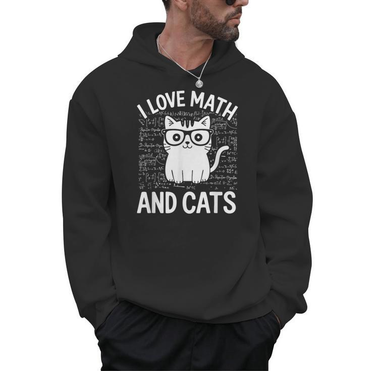 Math And Cats Apparel For Teachers Students Cat Lovers Men Hoodie
