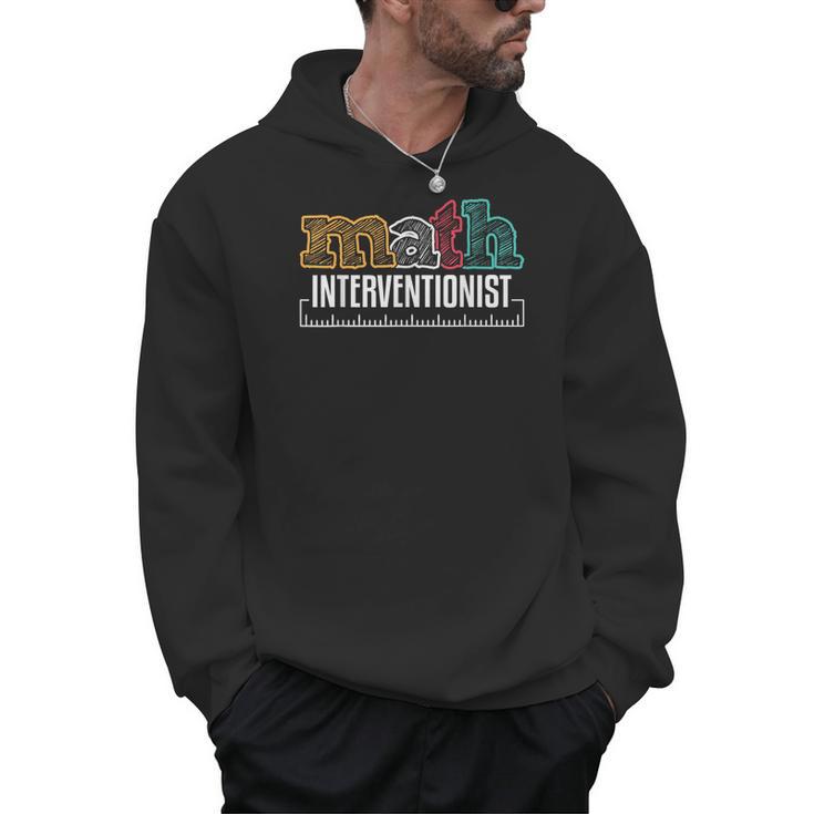 Math Interventionist Teacher Mathematics Men Hoodie