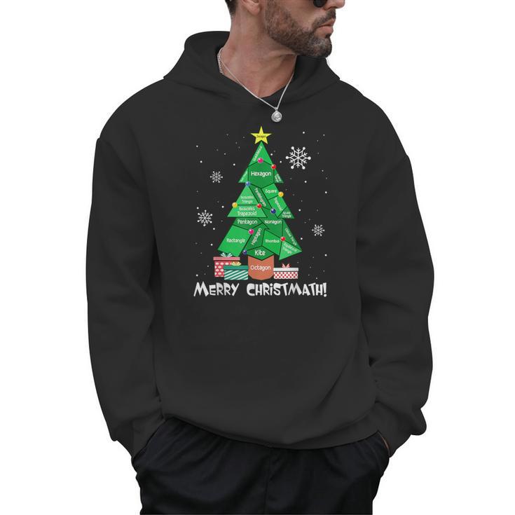 Math Teacher Polygon Christmas Tree Geometry Merry Christmas Men Hoodie