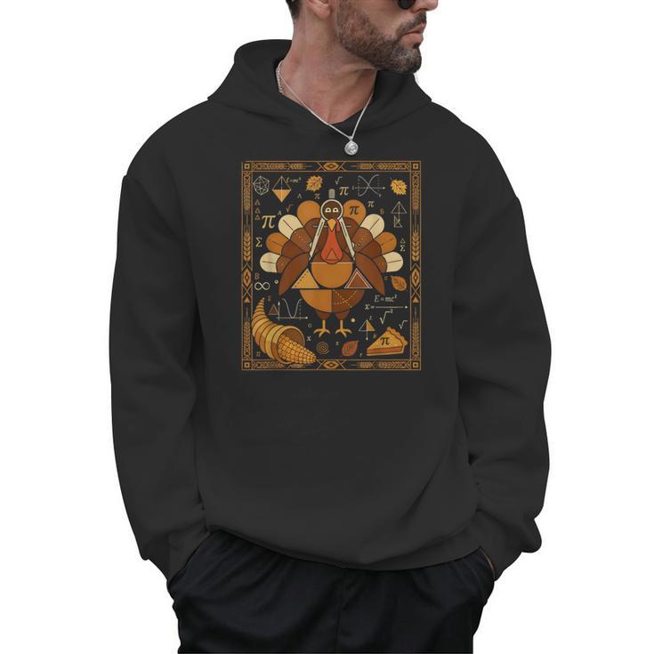 Math Turkey Teacher Thanksgiving Geometric Pi Equation Men Hoodie