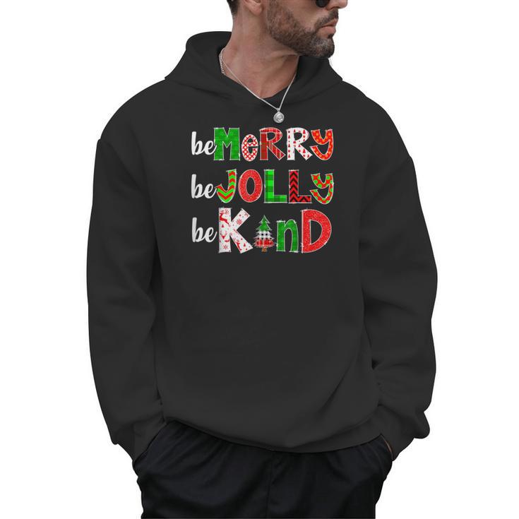 Be Merry Be Jolly Be Kind Merry Christmas Teacher Xmas Pjs Men Hoodie
