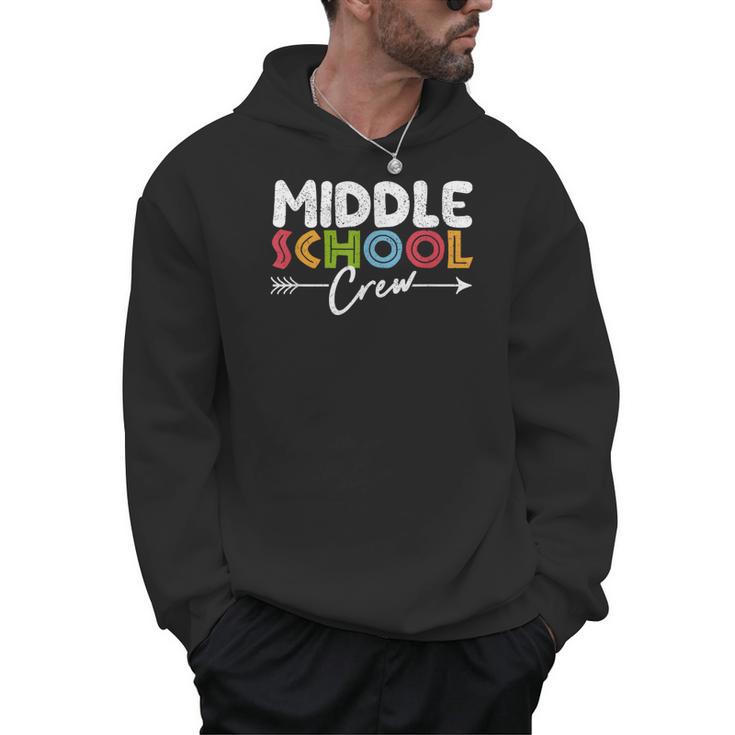 Middle School Crew Retro Teacher Student Vintage Men Hoodie