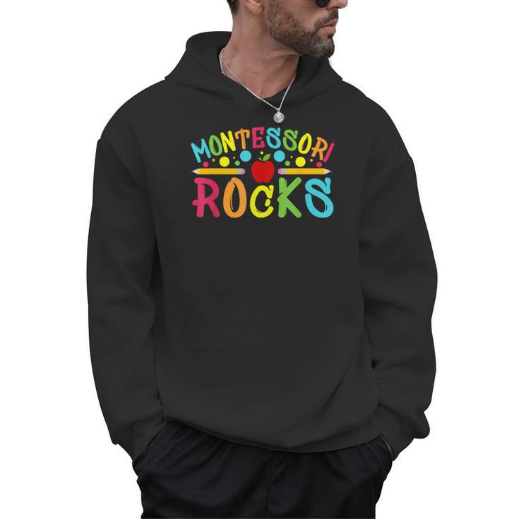 Montessori Rocks Montessori Teacher Back To School Men Hoodie