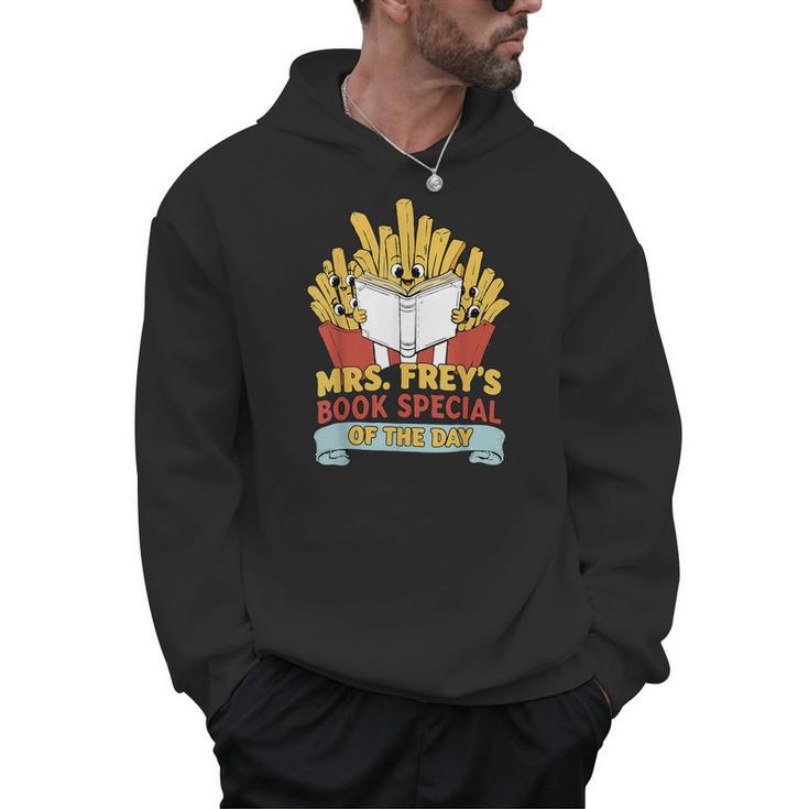 Mrs Frey Book Special Reading Elementary Teacher Men Hoodie