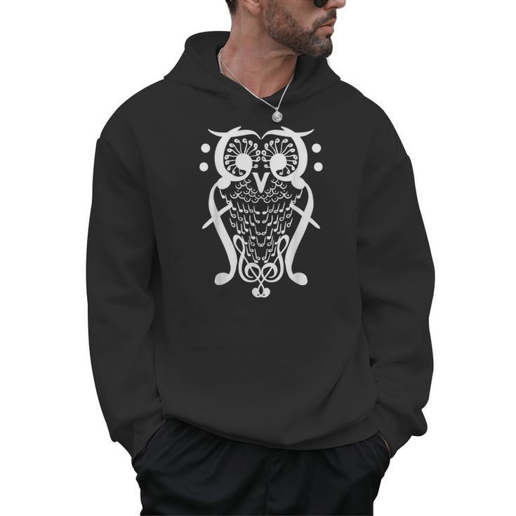 Music Note Owl Shirt Musicians Teacher Birthday Bird Men Hoodie