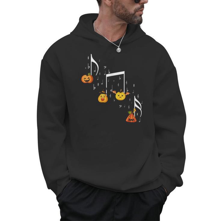Music Note Pumpkin Fall Music Teacher Halloween Costume Men Hoodie
