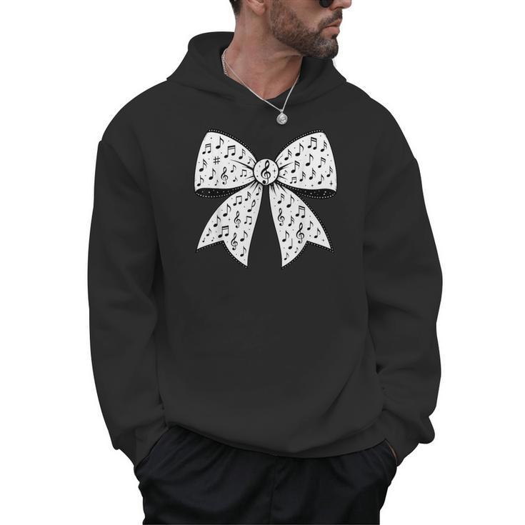 Music Notes Coquette Bow Music Teacher School Musician Band Men Hoodie