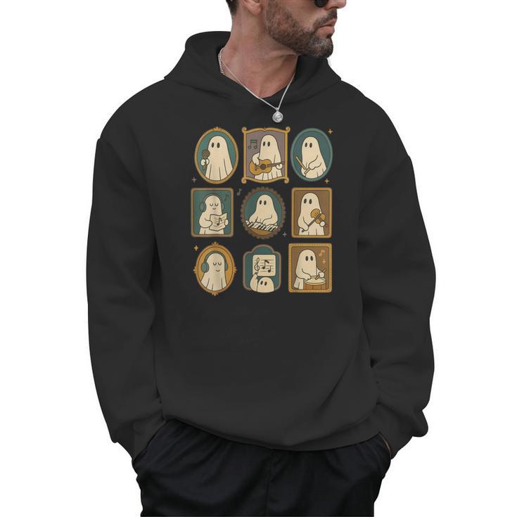 Music Teacher Orchestra Spooky Halloween Ghost Band Men Hoodie