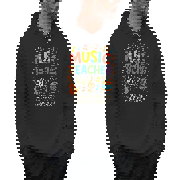 Music Teacher Music Sing Play Dance Choir Piano Men Hoodie