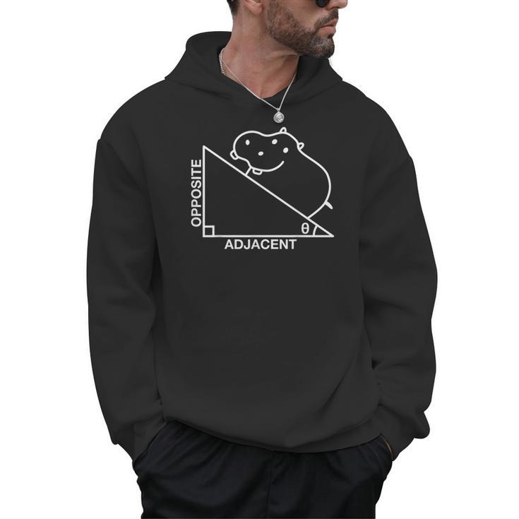 Nerdy Hippotenuse Hypotenuse Hippopotamus Math Teacher Men Hoodie