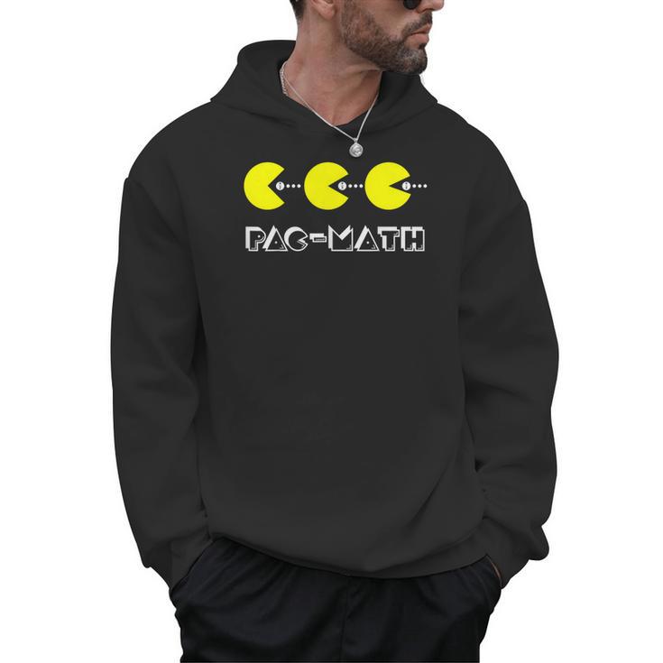 Nerdy Pac-Math Nom Retro Game Precalculus Math Teacher Men Hoodie