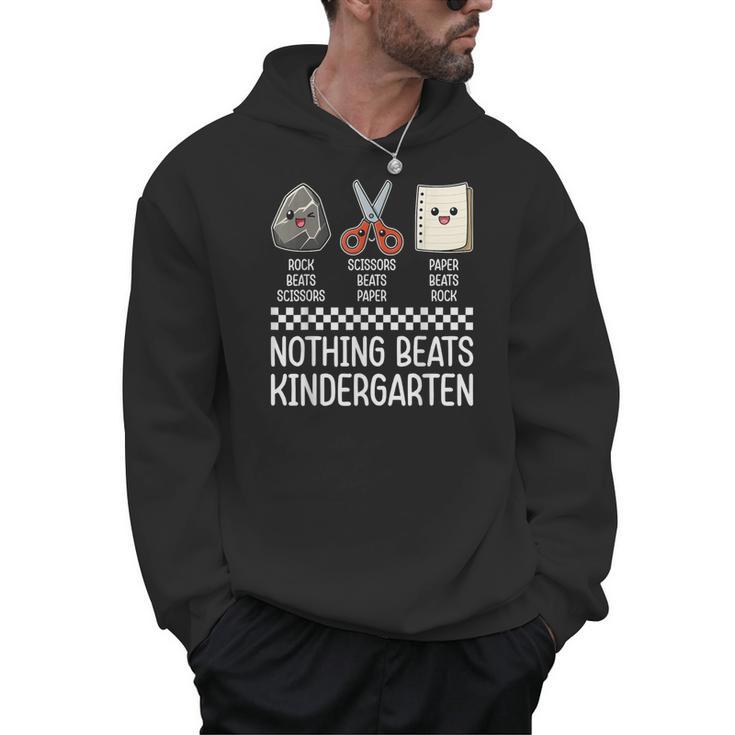Nothing Beats Kindergarten Back To School Kids Teacher Men Hoodie