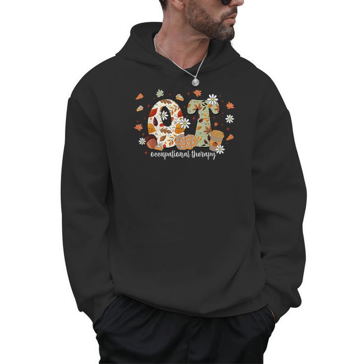 Occupational Therapy Fall Autumn Pumpkin Flower OTA Teacher Men Hoodie