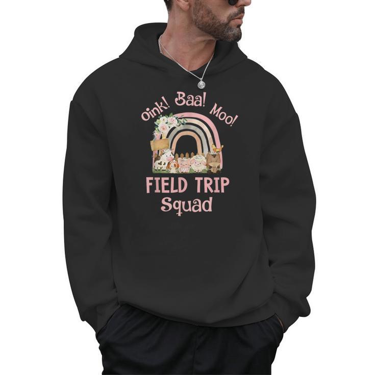 Oink Baa Moo Field Trip Squad Teacher Students Matching Men Hoodie