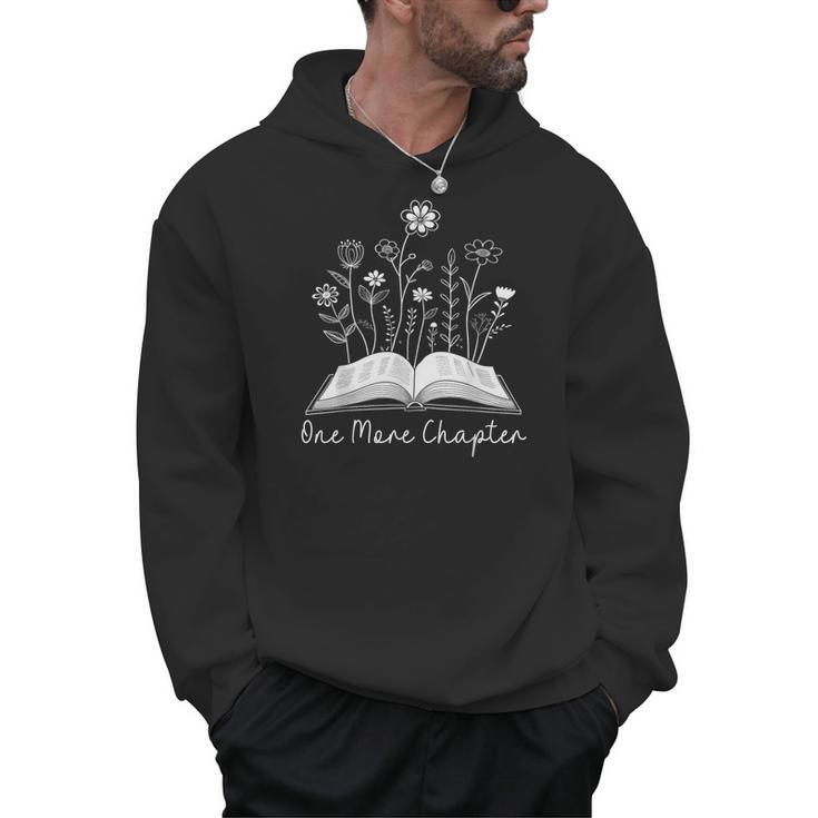 One-More Chapter Wildflower Reading Teacher Library Bookish Men Hoodie