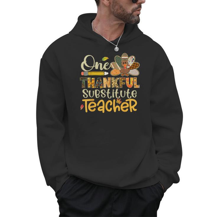 One Thankful Substitute Teacher Turkey Leopard Thanksgiving For Men Women Men Hoodie, trending gift One Thankful Substitute Teacher Turkey Leopard Thanksgiving For Men Women Men Hoodie, trending gift