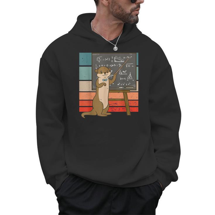 Otter Professor Teacher Teaching Maths Mathematics Men Hoodie