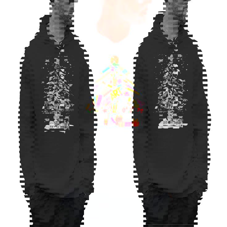 Paintbrush Christmas Tree Decor Xmas For Artist Art Teacher For Men Women Men Hoodie