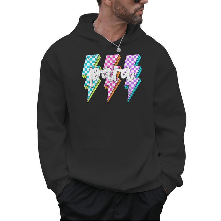 Para Squad Paraprofessional Teacher Lightning Bolt Men Hoodie