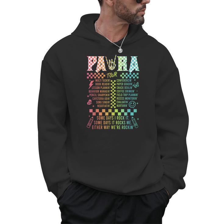 Para Tour Paraprofessional Squad Rock Teacher Back To School Men Hoodie