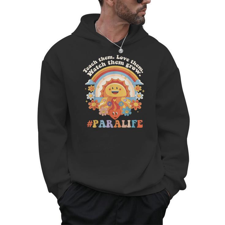 Paraprofessional Para Life Sun Flower Teacher Back To School Men Hoodie