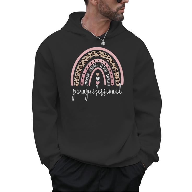 Paraprofessional Rainbow Para Teacher Parapro Men Hoodie