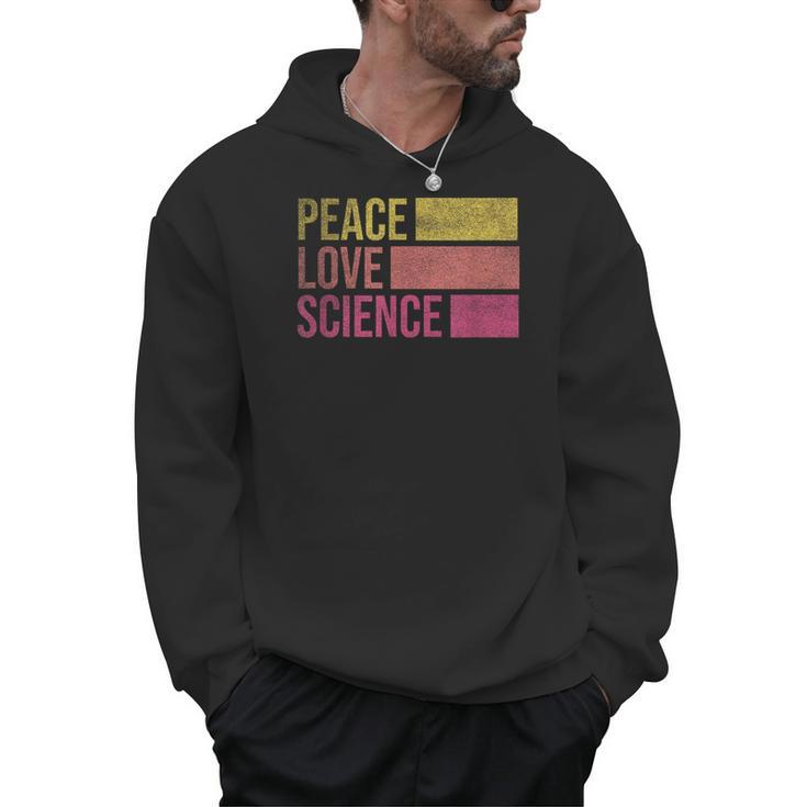 Peace Love Science Lovers Math Chemistry Teacher Men Hoodie