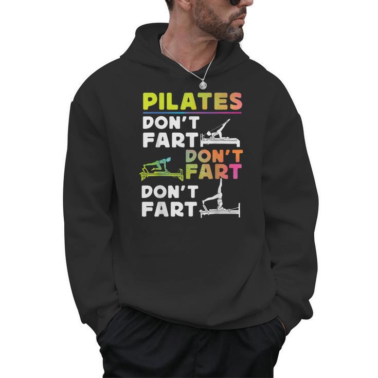 Pilates Instructor Teacher Watercolor Pilates Don't Fart Men Women Kids Men Hoodie