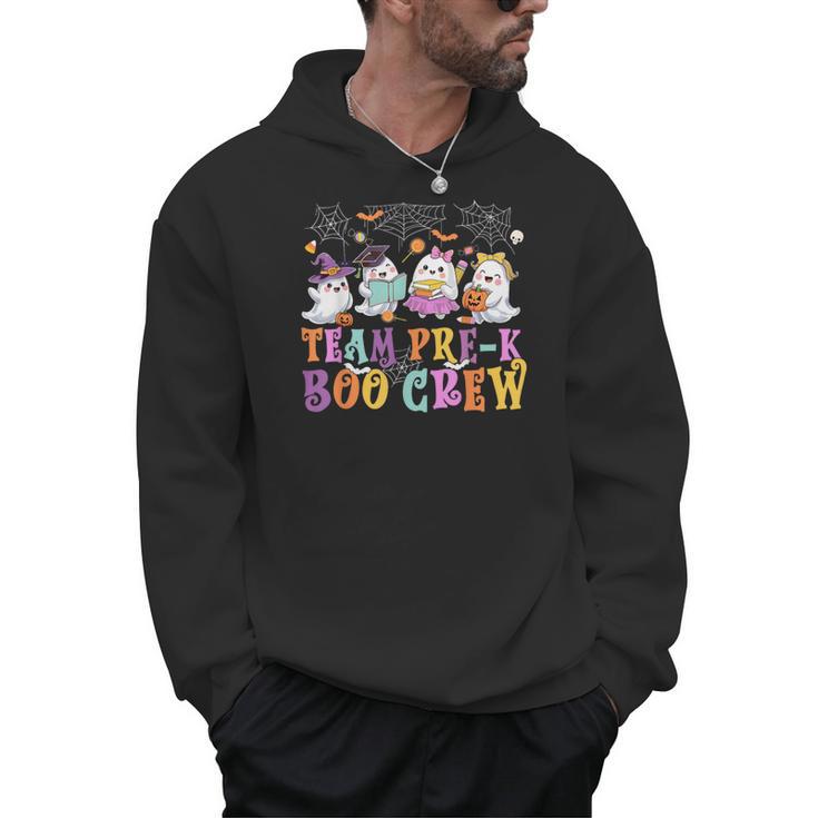 Pre-K Boo Crew Ghost Halloween Teacher Student Men Hoodie