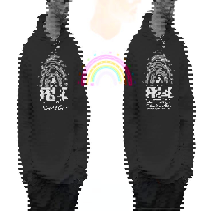 Pre-K Teacher Cute Pre Kindergarten For Teachers Rainbow For Men Women Kids Men Hoodie