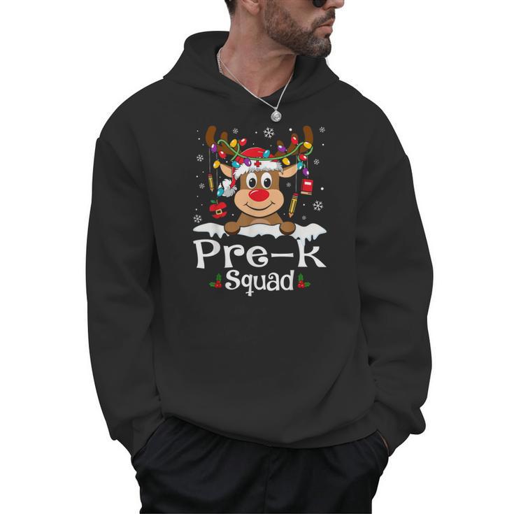 Pre-k Teacher Squad Reindeer Teacher Christmas Men Hoodie