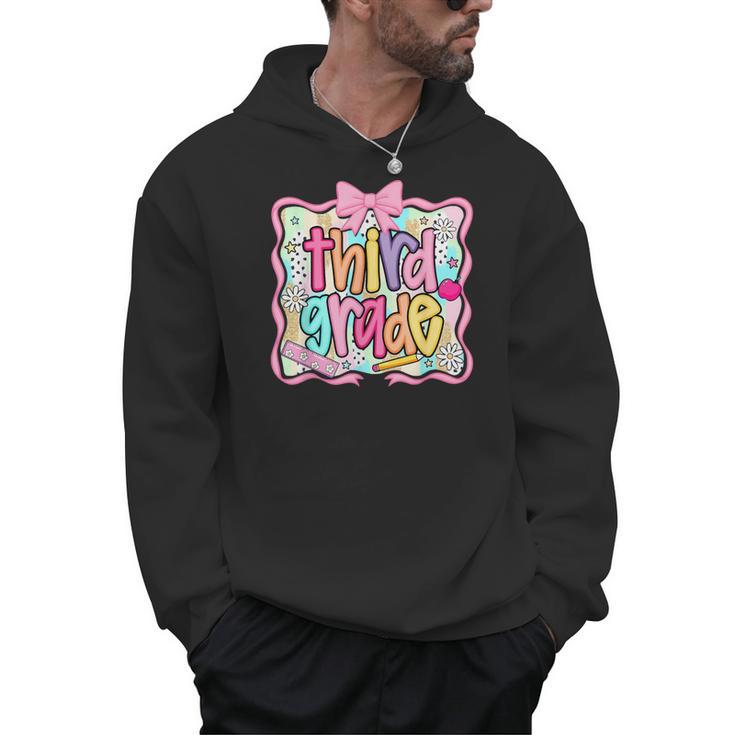 Preppy Third Grade Back To School Teacher Girl Kid Men Hoodie