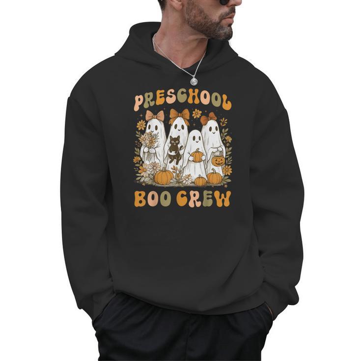 Preschool Boo Crew Halloween Teacher Ghost Costume Matching Men Hoodie