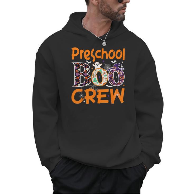 Preschool Boo Crew Preschool Halloween Teacher Men Hoodie