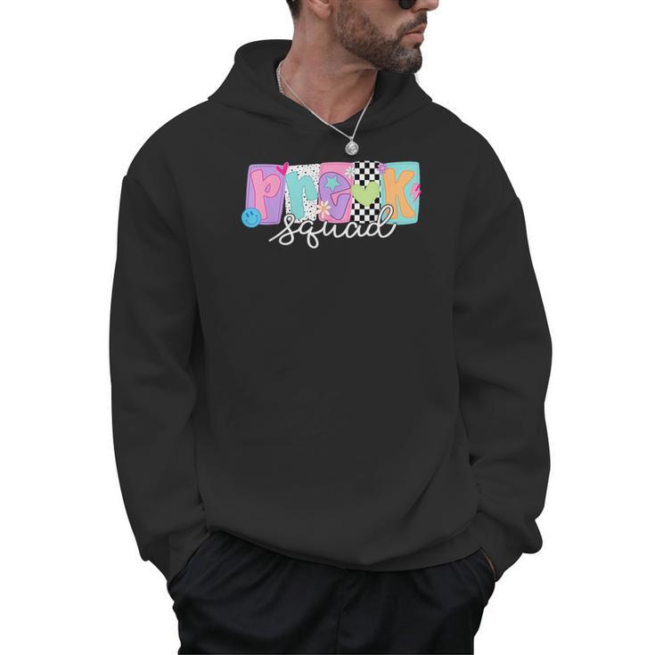 Preschool Squad Team Pre-K Crew Back To School Teacher Men Hoodie