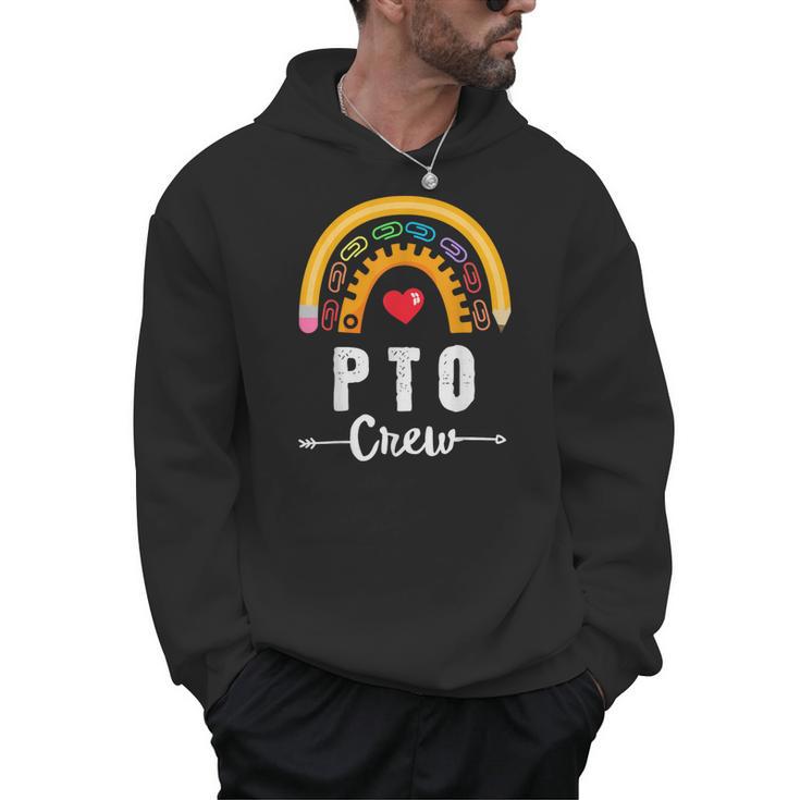 PTO Crew Parent School Volunteer Board Mom Parent Teacher Men Hoodie