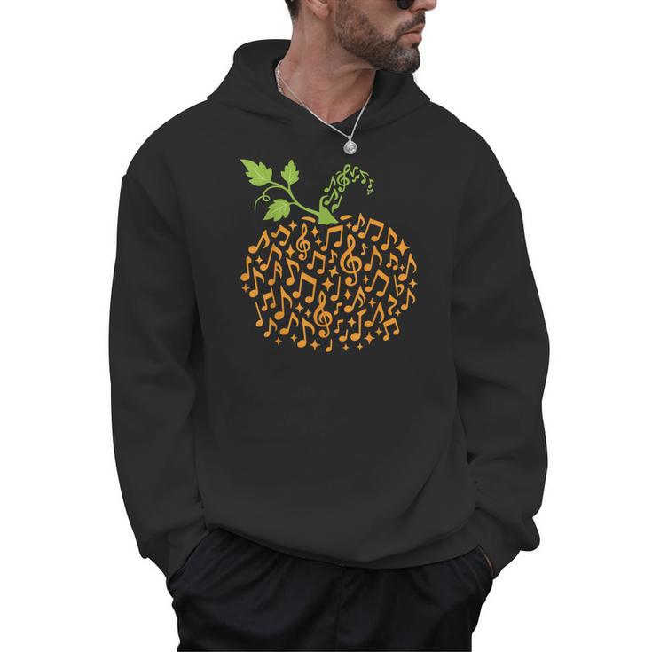 Pumpkin Music Notes Fall Teacher Autumn Halloween Men Hoodie
