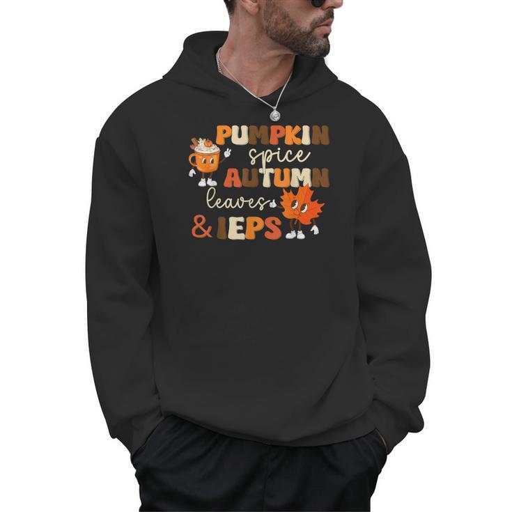 Pumpkin Spice Autumn Leaves IEPS Sped Teacher Fall Men Hoodie
