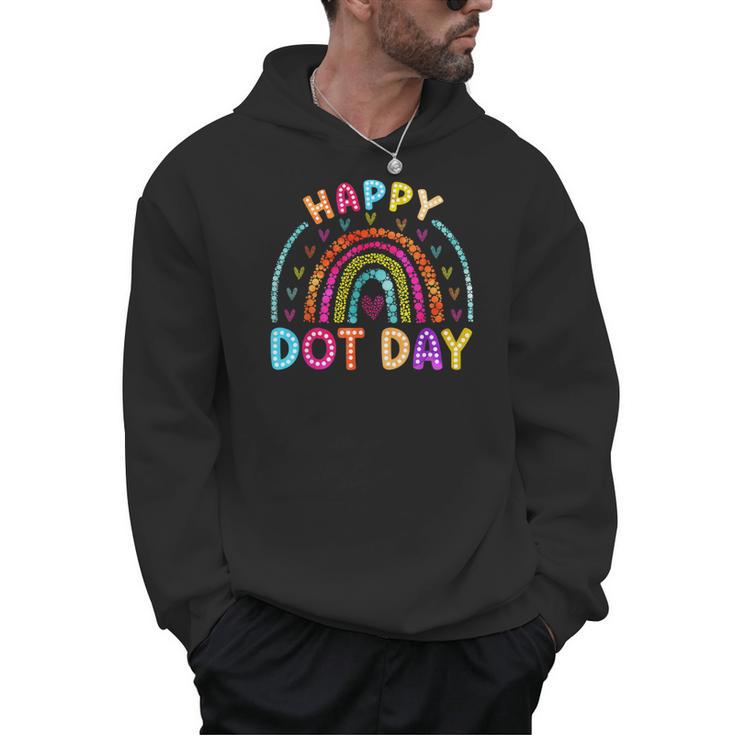 Rainbow Happy Dot Day Shirts Teacher Kids September 15th Men Hoodie
