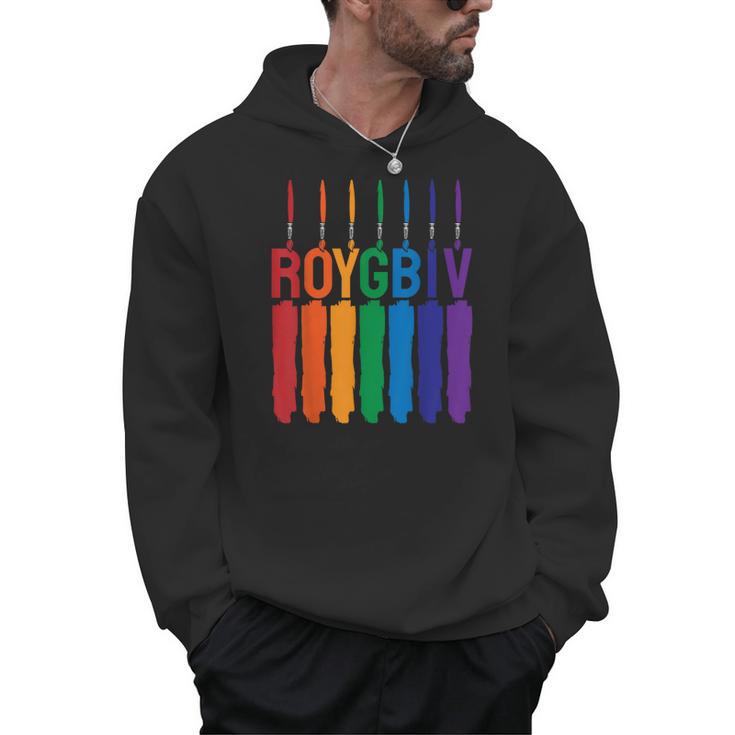 Rainbow Roygbiv Kids Artist Costume Art Teacher Men Hoodie