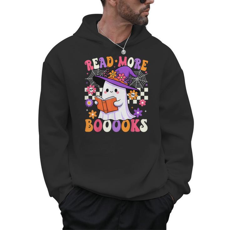 Read More Books Ghost Reading Book Teacher Halloween Men Hoodie