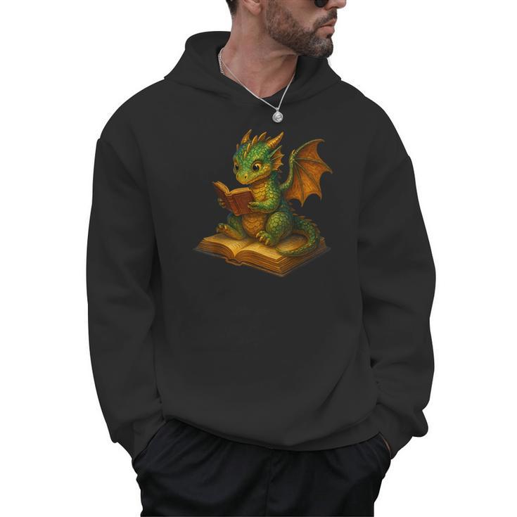 Reading Dragon Shirt For Bookish Teacher Librarian Bookworm Men Hoodie