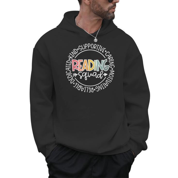 Reading Squad Teacher Reader Librarian Interventionist Team Men Hoodie