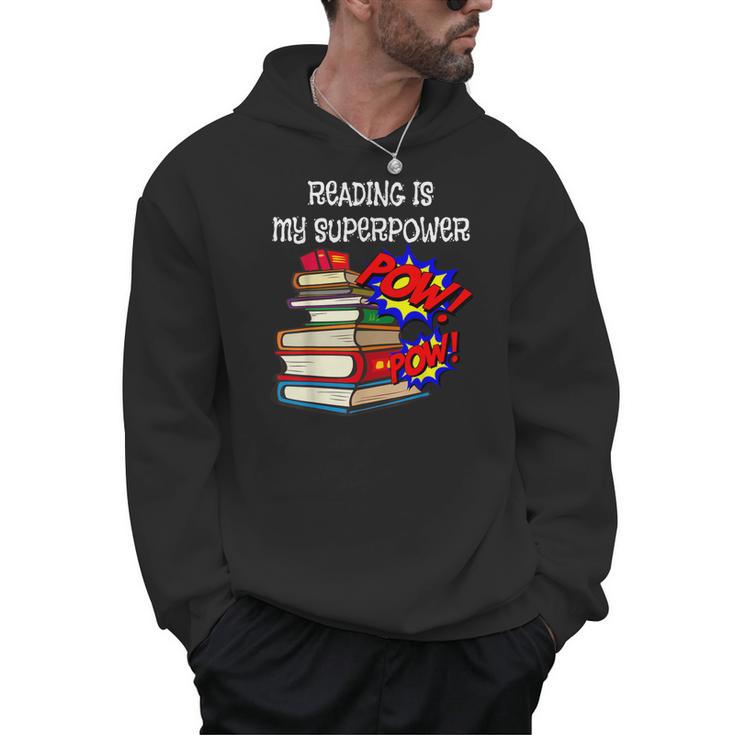 Reading Is My Super Power Superhero Best English Teacher Men Hoodie