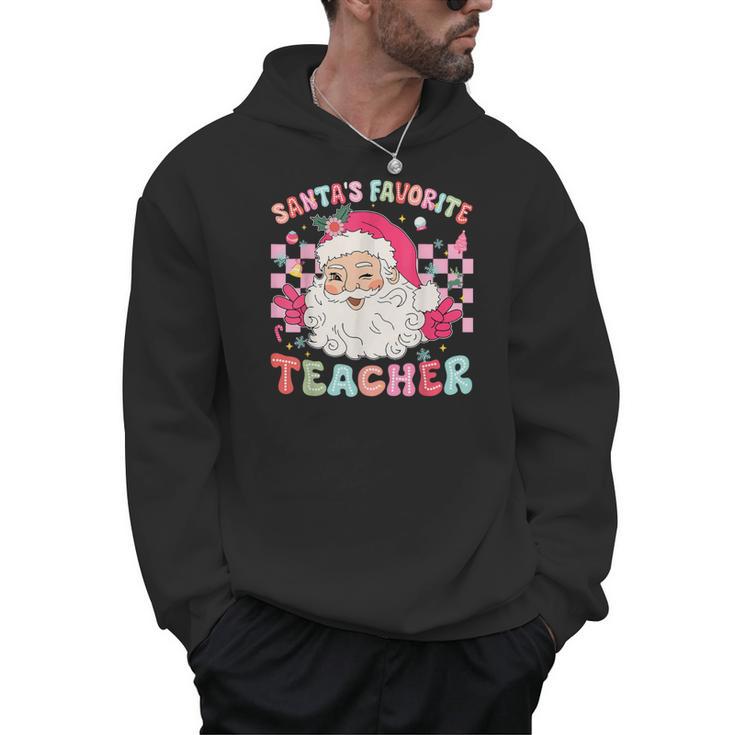 Santa Favorite Teacher Shirt Teacher Christmas Men Hoodie